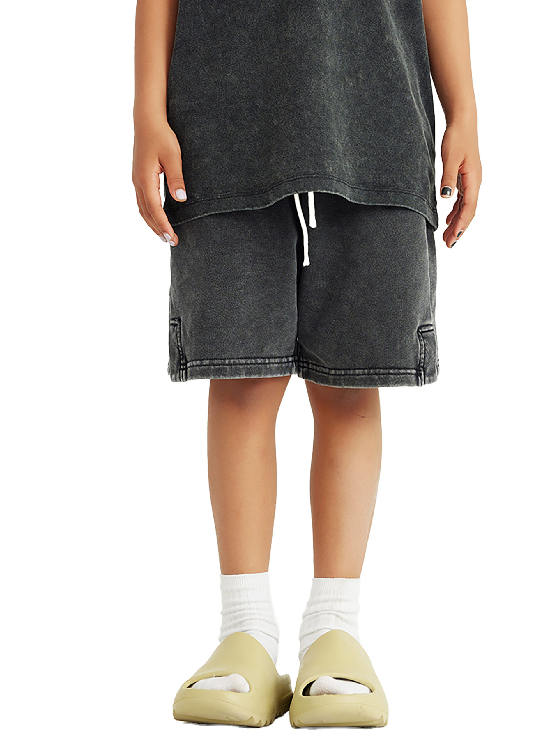 Kids’ Premium Snow Washed Essential Shorts - Image 11
