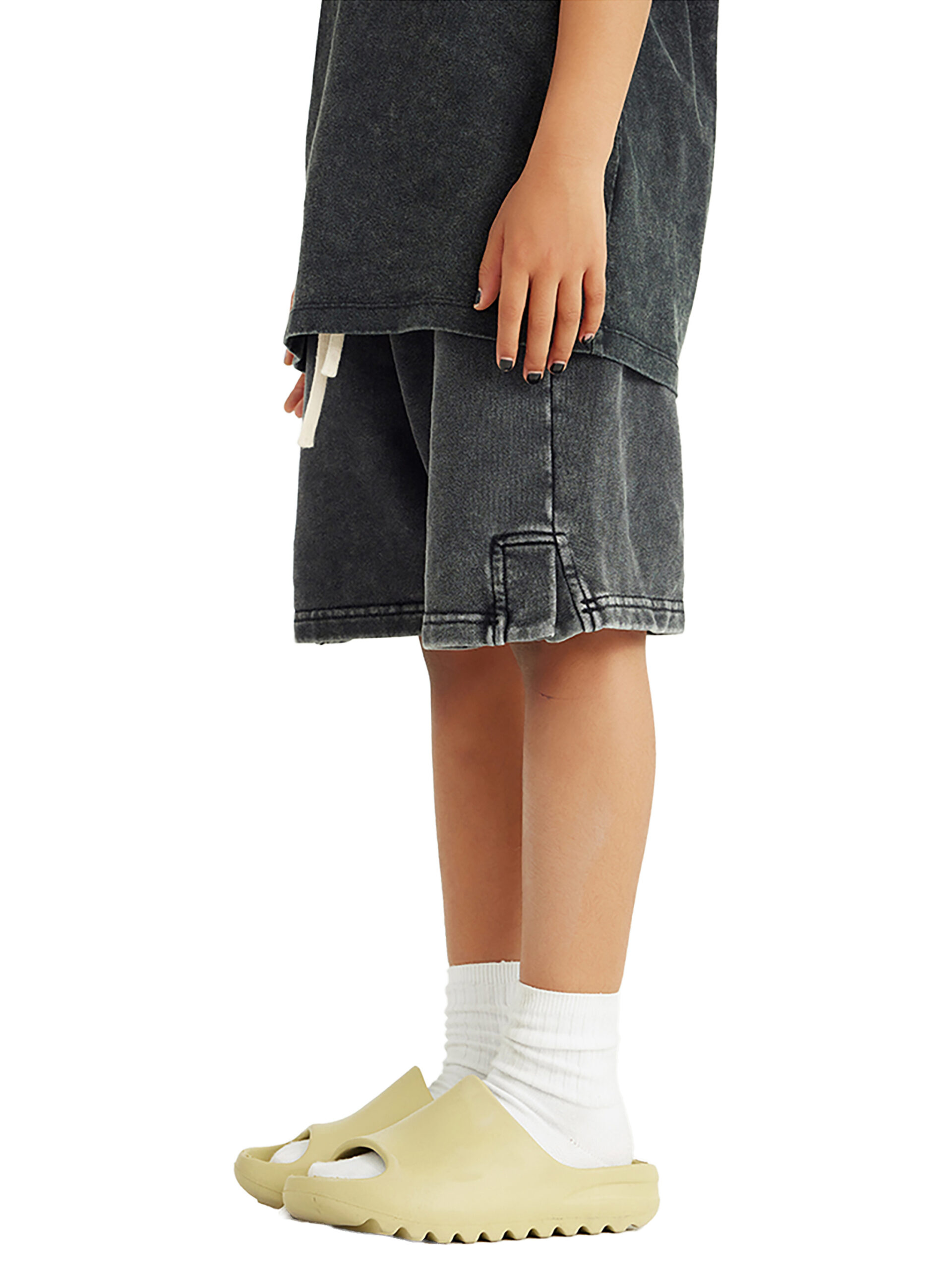 Kids’ Premium Snow Washed Essential Shorts - Image 12