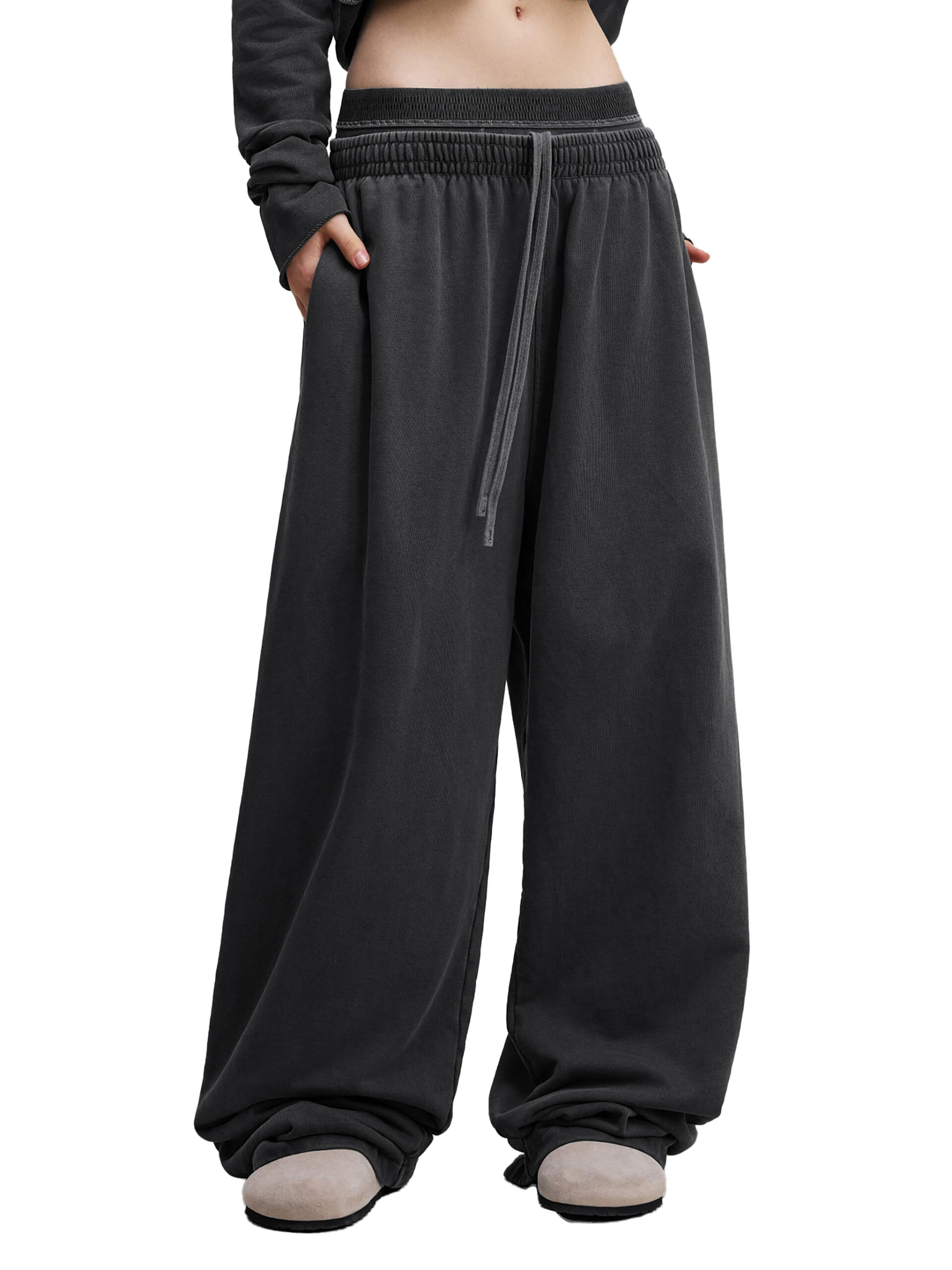 Vintage Washed Waist Pants - Image 14