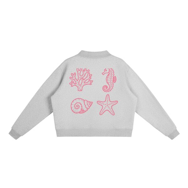 Essential Fleece Mock-Neck Crew Sweatshirt: Neon Outline Edition - Image 6