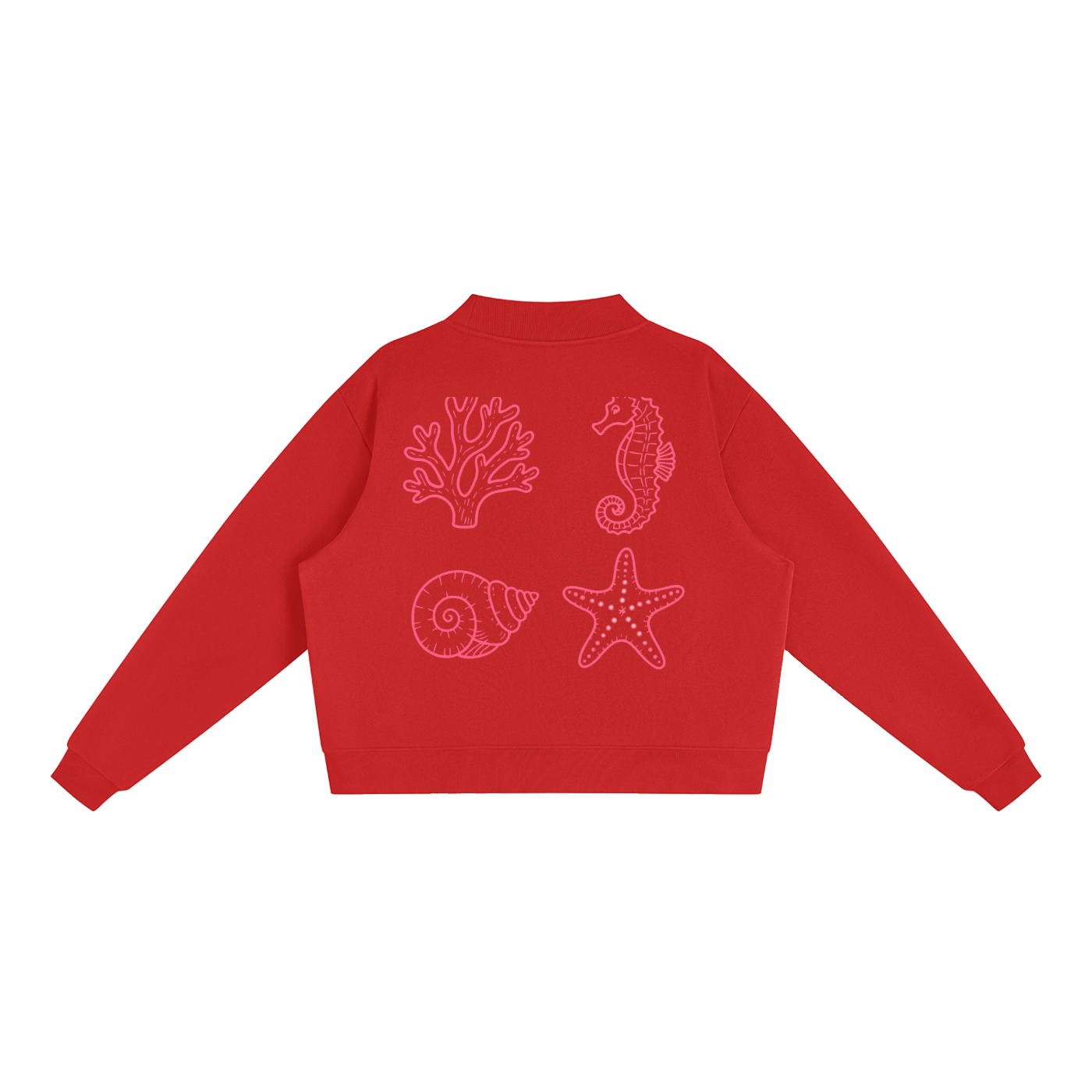 Essential Fleece Mock-Neck Crew Sweatshirt: Neon Outline Edition - Image 20