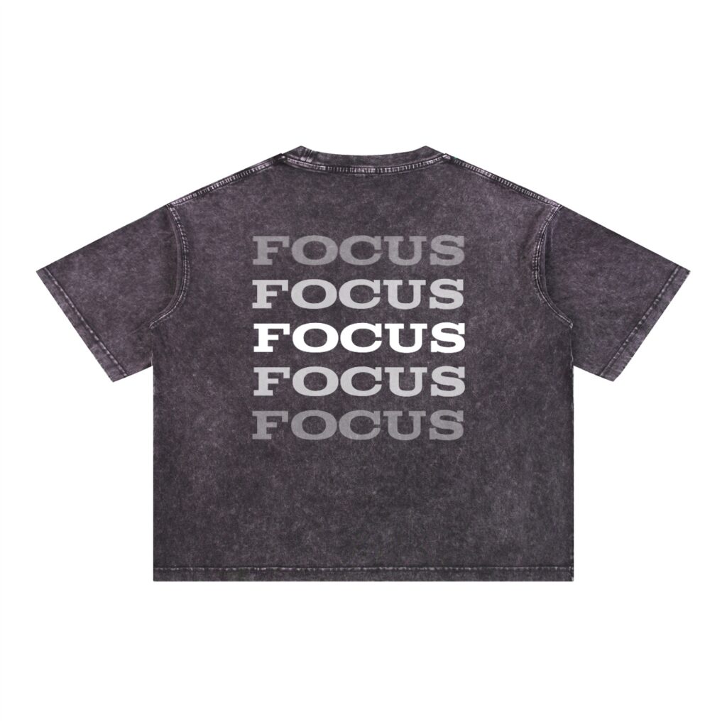 Mineral Wash Boxy Cotton T-Shirt: Dark Tee