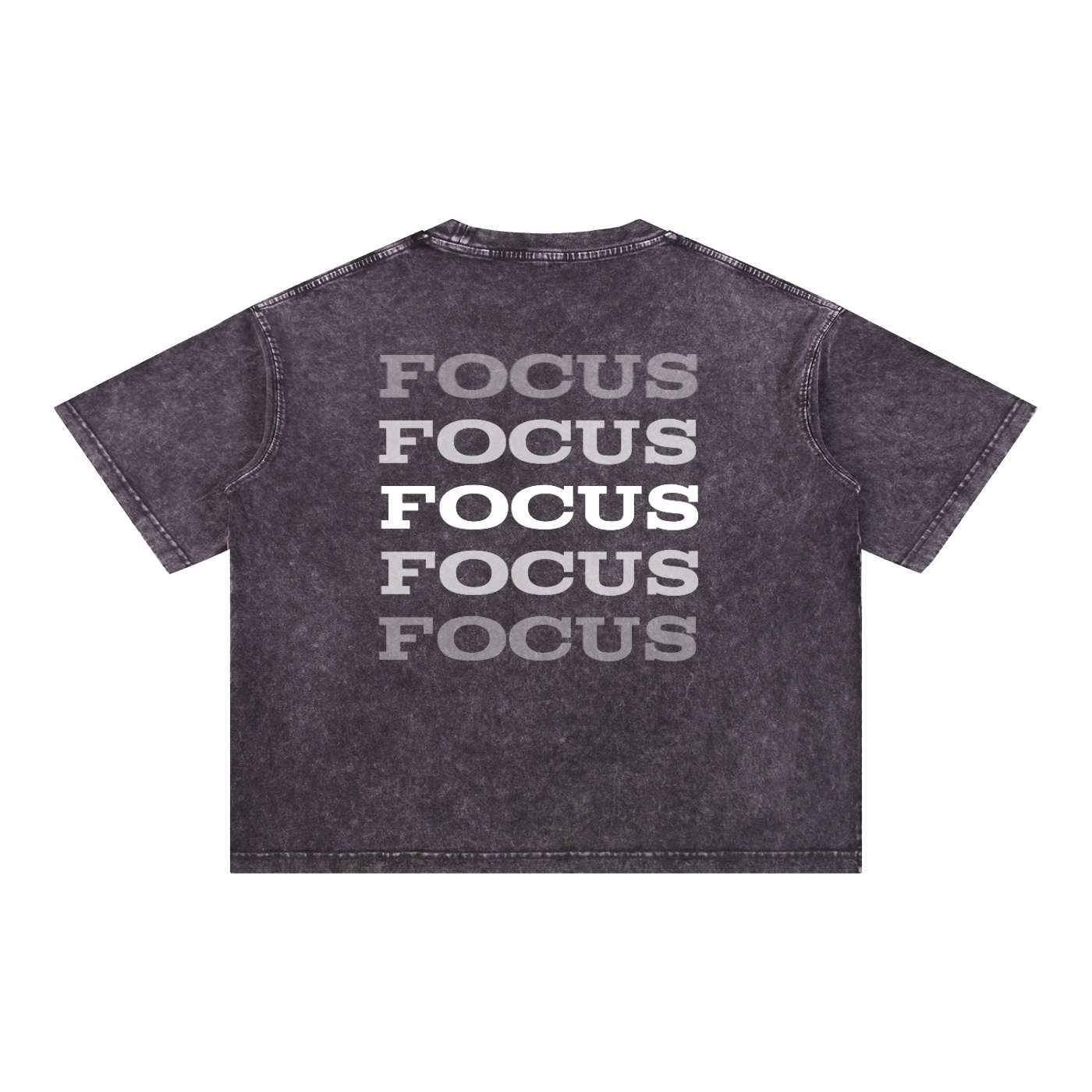 Mineral Wash Boxy Cotton T-Shirt: Dark Tee - Image 6