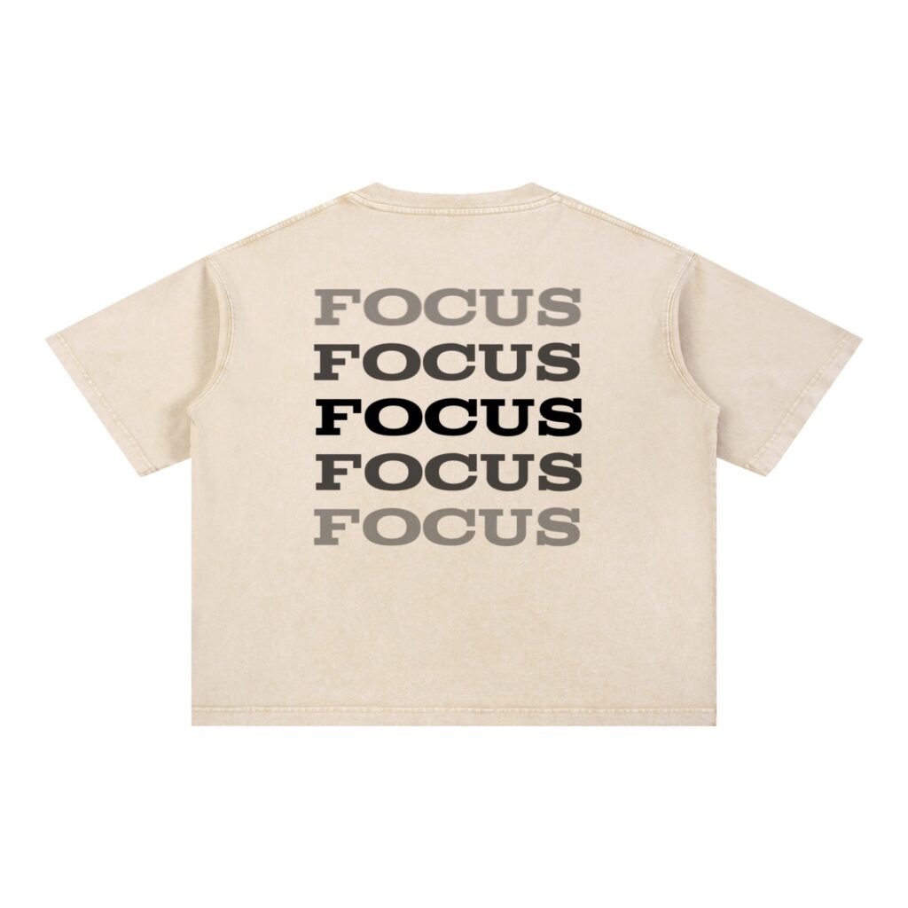 Mineral Wash Boxy Cotton T-Shirt: Light Tee