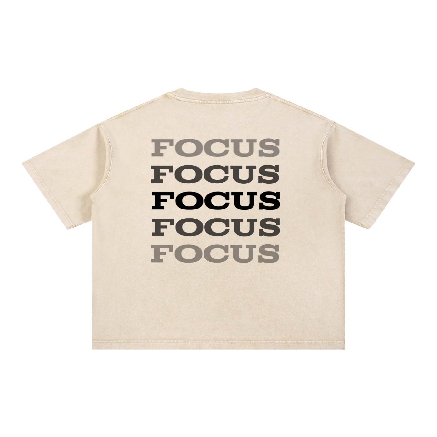 Mineral Wash Boxy Cotton T-Shirt: Light Tee - Image 4