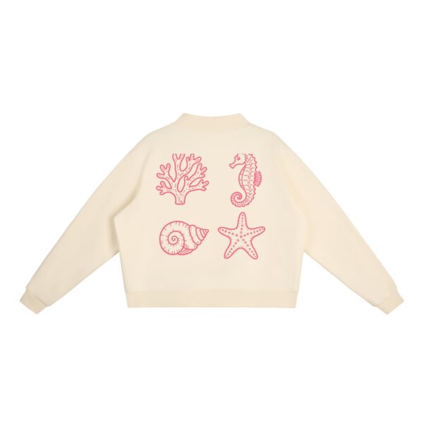 Essential Fleece Mock-Neck Crew Sweatshirt: Neon Outline Edition - Image 8