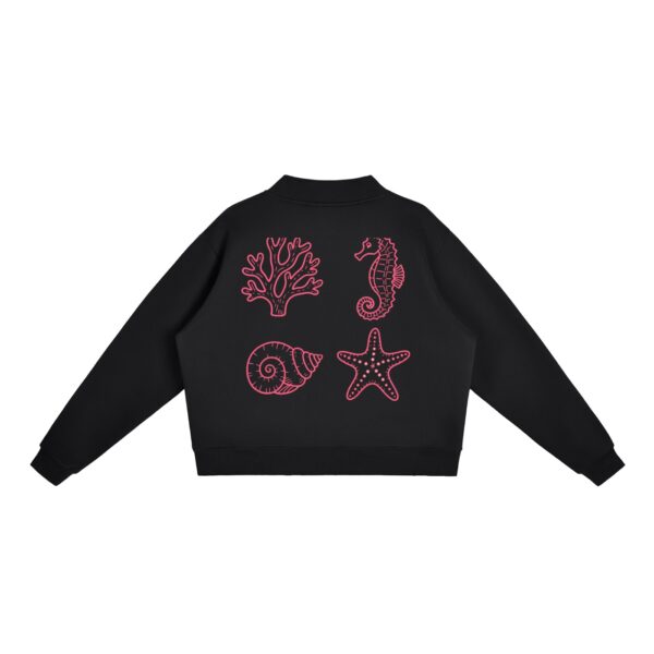 Essential Fleece Mock-Neck Crew Sweatshirt: Neon Outline Edition - Image 2
