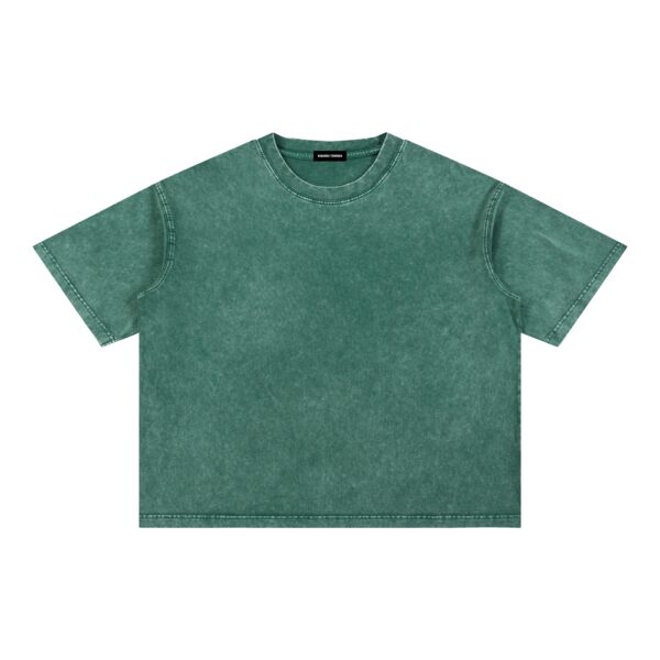 Mineral Wash Boxy Cotton T-Shirt: Dark Tee - Image 3