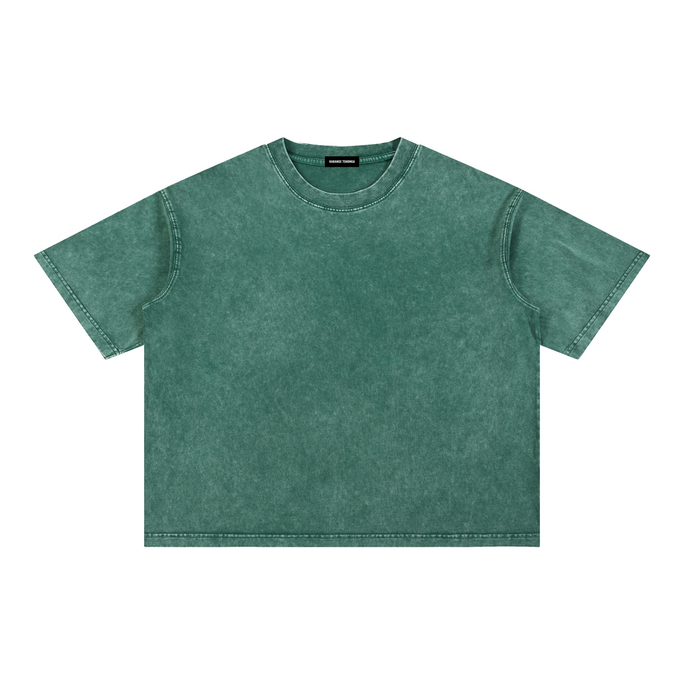Mineral Wash Boxy Cotton T-Shirt: Dark Tee - Image 3