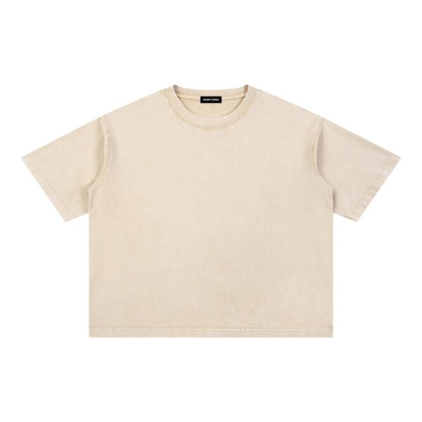 Mineral Wash Boxy Cotton T-Shirt: Light Tee - Image 3