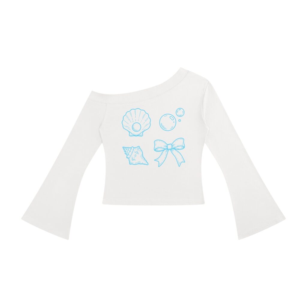 Women's Off Shoulder Bell Sleeve T-Shirt