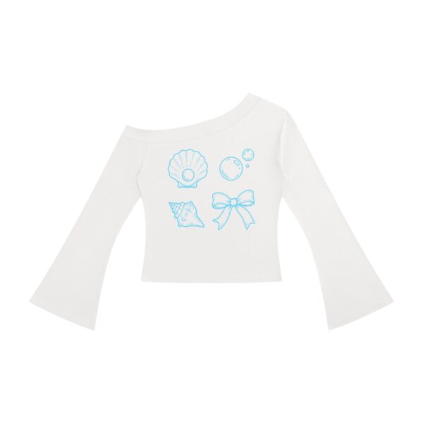 Women's Off Shoulder Bell Sleeve T-Shirt - Image 4