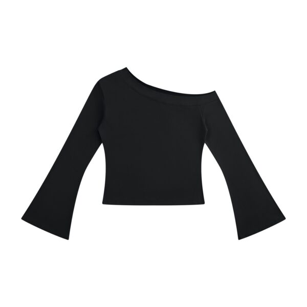Women's Off Shoulder Bell Sleeve T-Shirt - Image 2