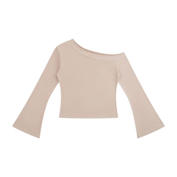 Women's Off Shoulder Bell Sleeve T-Shirt - Image 5