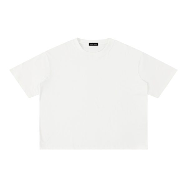 Mineral Wash Boxy Cotton T-Shirt: Light Tee - Image 9