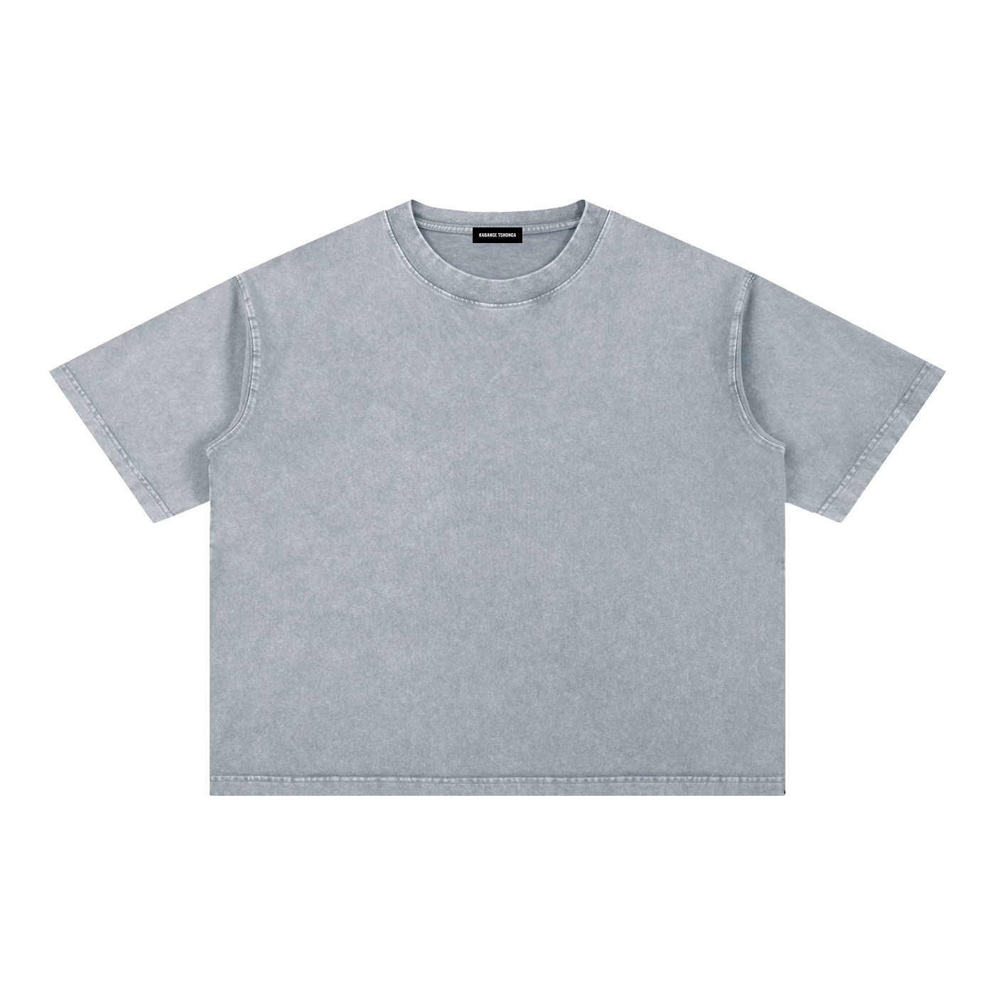 Mineral Wash Boxy Cotton T-Shirt: Light Tee - Image 14