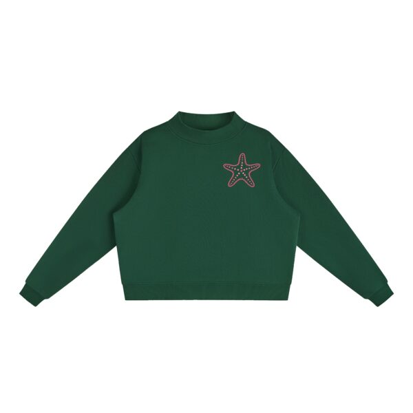 Essential Fleece Mock-Neck Crew Sweatshirt: Neon Outline Edition - Image 17