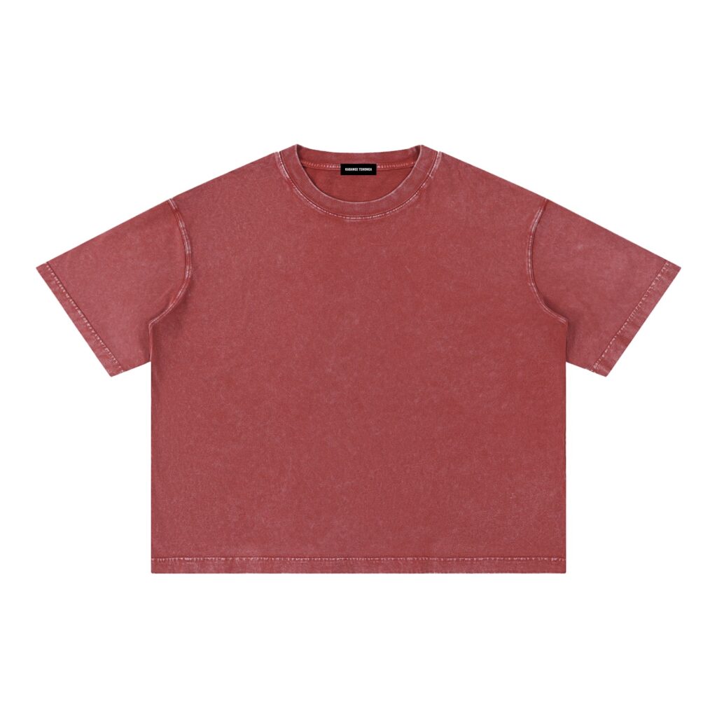 Mineral Wash Boxy Cotton T-Shirt: Light Tee