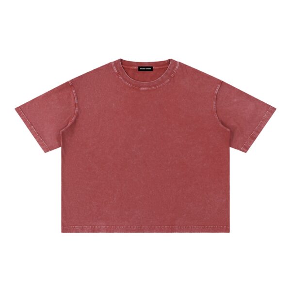 Mineral Wash Boxy Cotton T-Shirt: Light Tee - Image 15