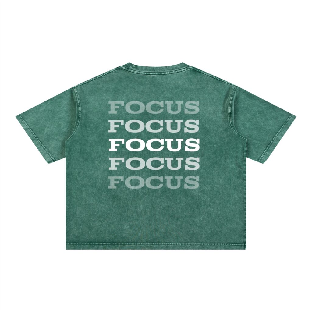Mineral Wash Boxy Cotton T-Shirt: Dark Tee