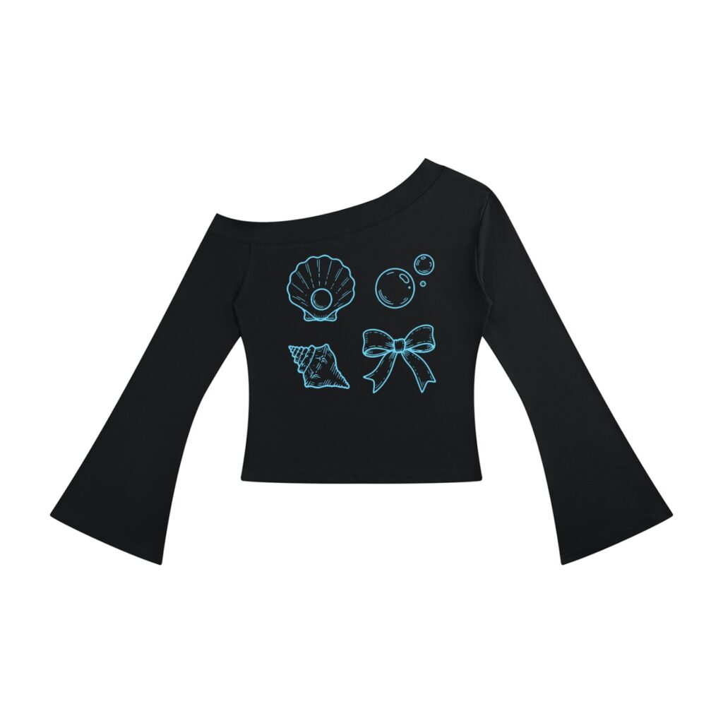 Women's Off Shoulder Bell Sleeve T-Shirt