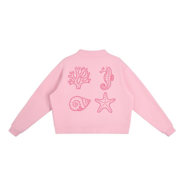 Essential Fleece Mock-Neck Crew Sweatshirt: Neon Outline Edition - Image 12