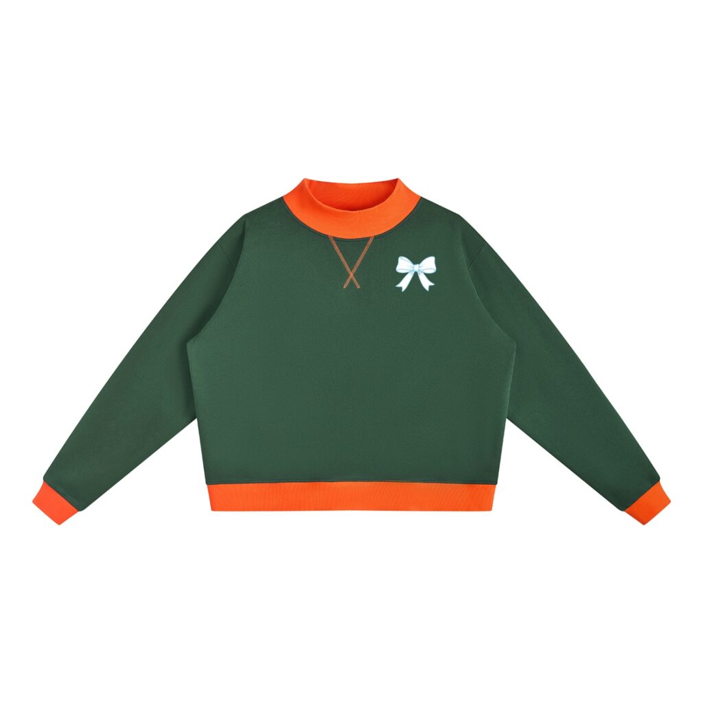 Women’s Mock Neck Crewneck Sweatshirt