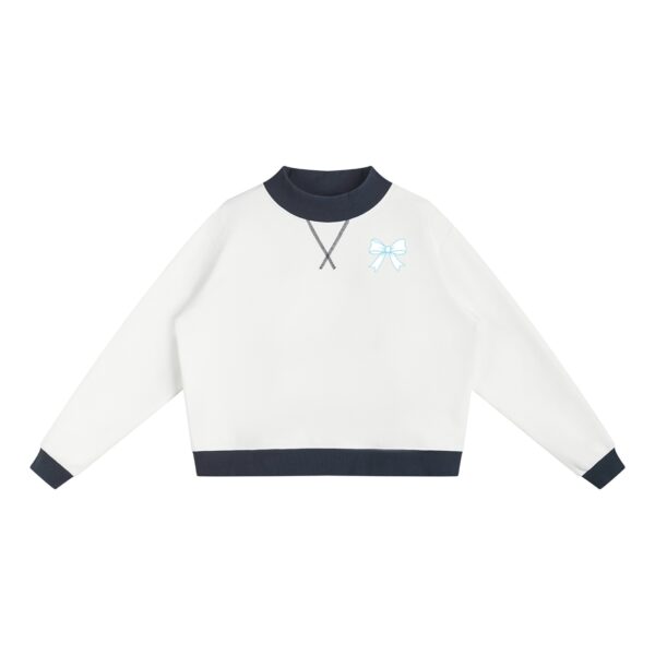 Women’s Mock Neck Crewneck Sweatshirt - Image 3