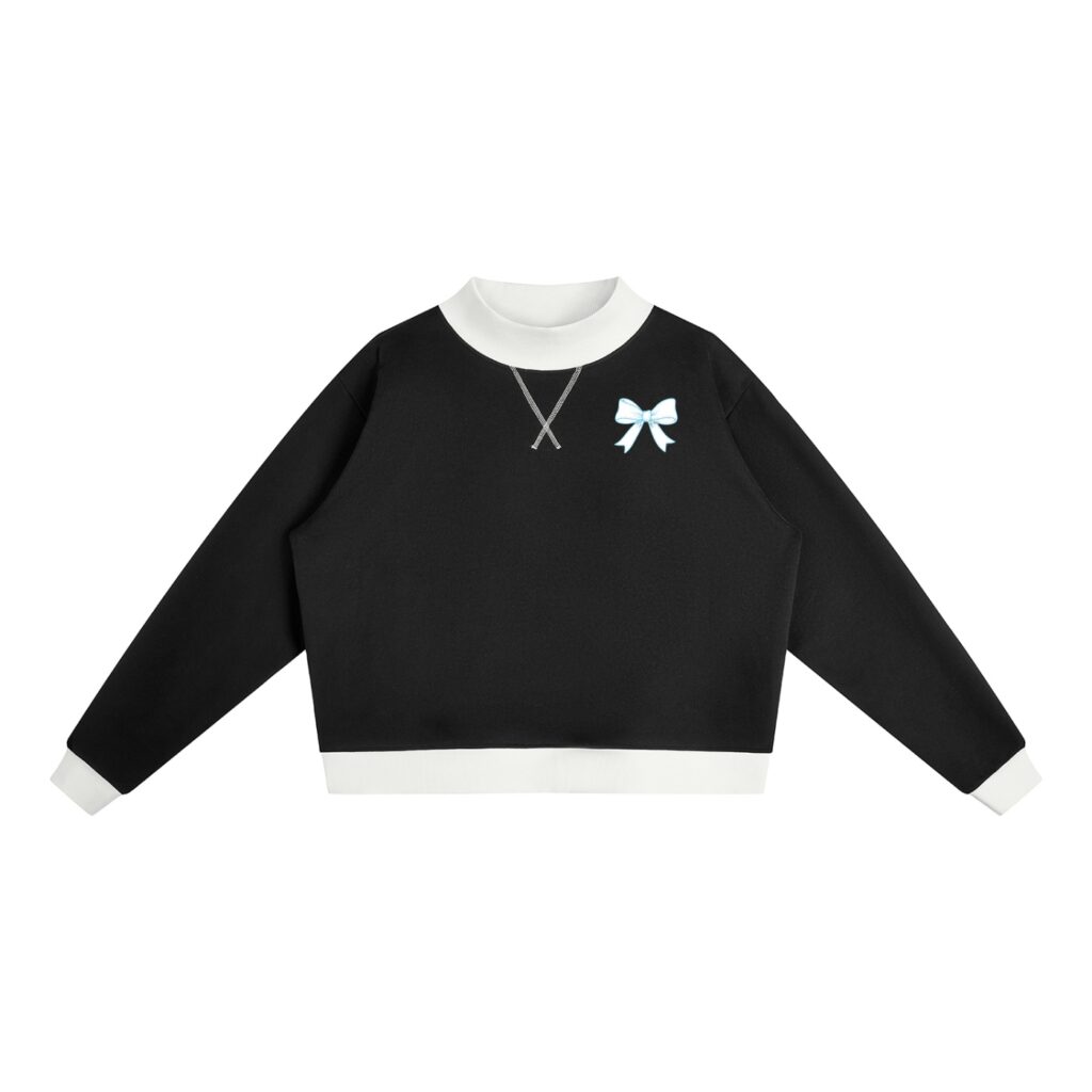 Women’s Mock Neck Crewneck Sweatshirt