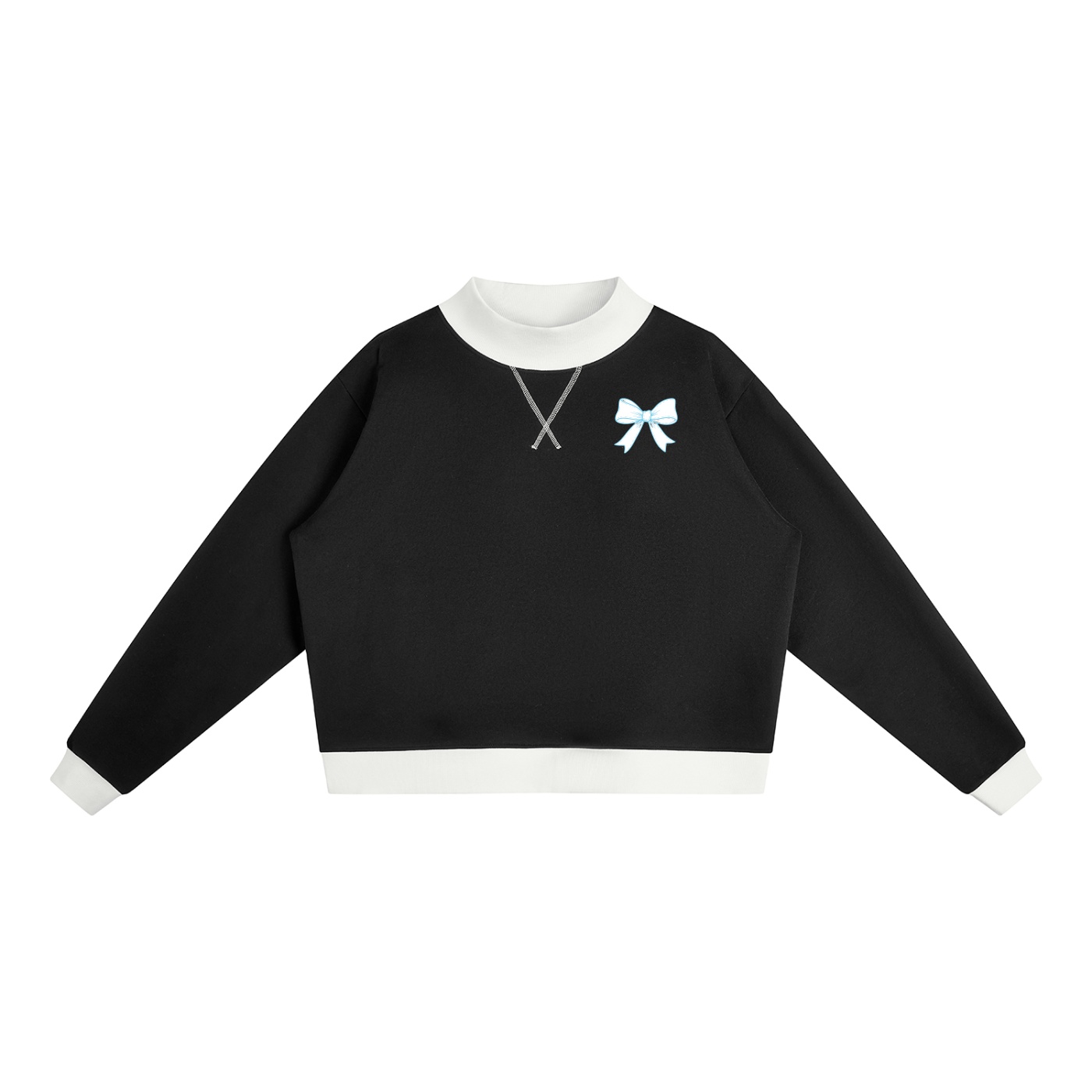 Women’s Mock Neck Crewneck Sweatshirt - Image 7
