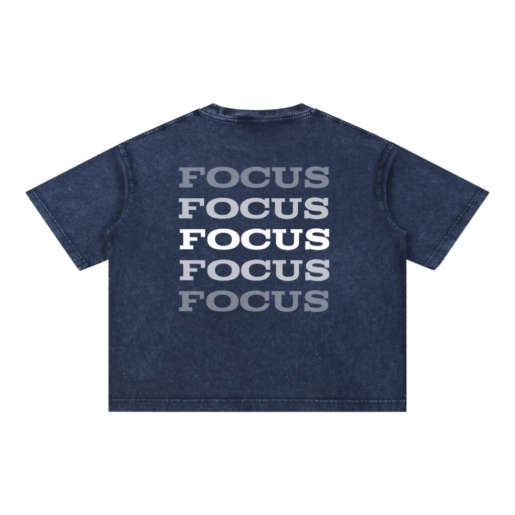Mineral Wash Boxy Cotton T-Shirt: Dark Tee