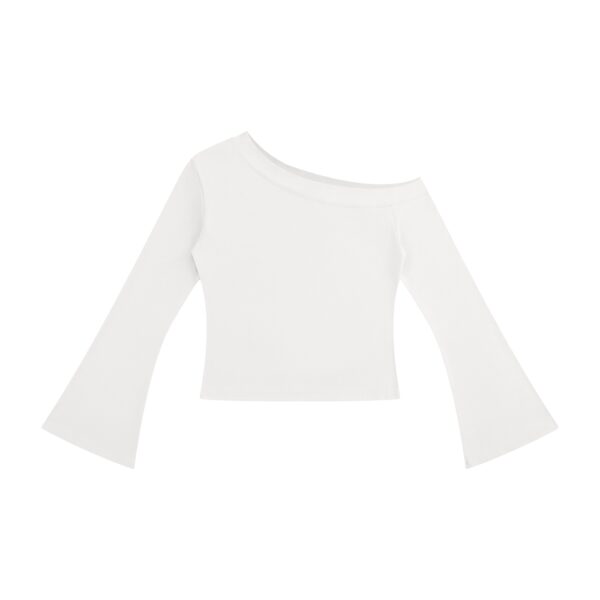 Women's Off Shoulder Bell Sleeve T-Shirt - Image 3