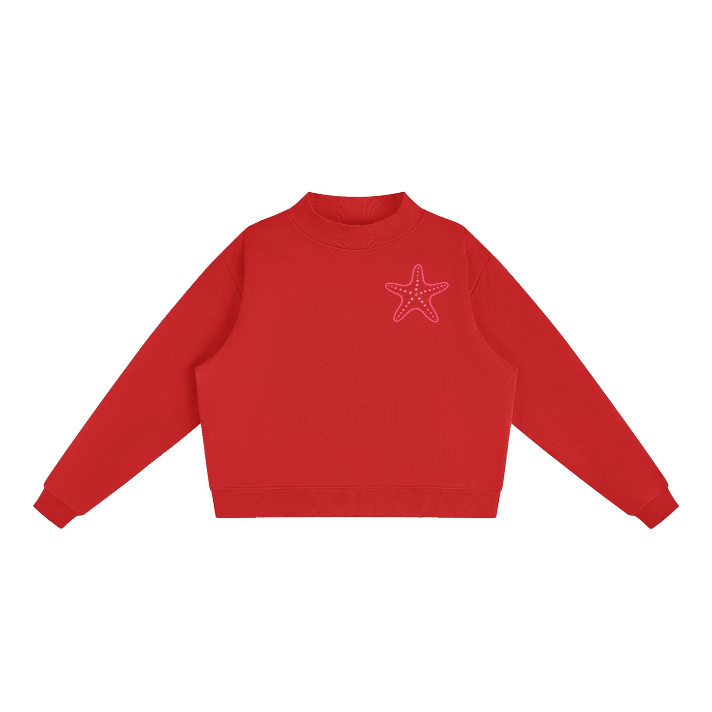 Essential Fleece Mock-Neck Crew Sweatshirt: Neon Outline Edition - Image 19