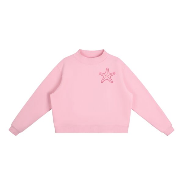Essential Fleece Mock-Neck Crew Sweatshirt: Neon Outline Edition - Image 11