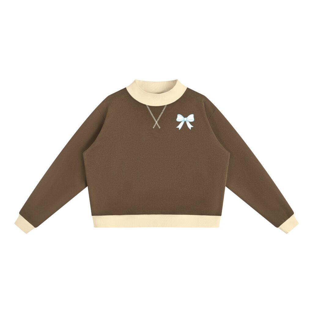 Women’s Mock Neck Crewneck Sweatshirt