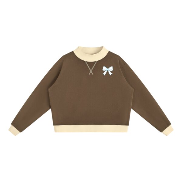 Women’s Mock Neck Crewneck Sweatshirt - Image 13