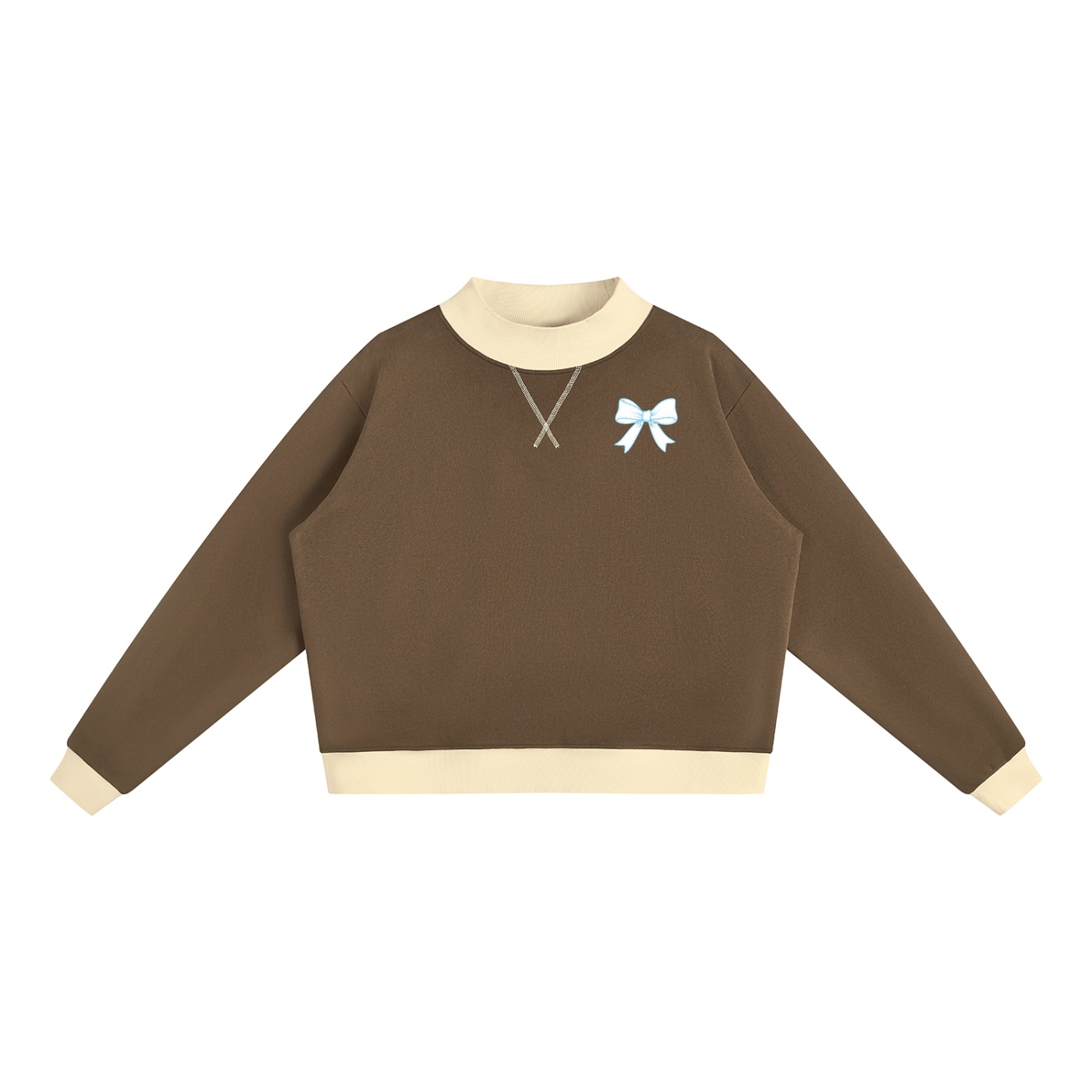 Women’s Mock Neck Crewneck Sweatshirt - Image 13