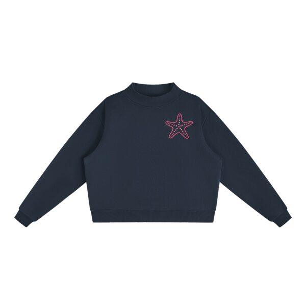 Essential Fleece Mock-Neck Crew Sweatshirt: Neon Outline Edition - Image 13
