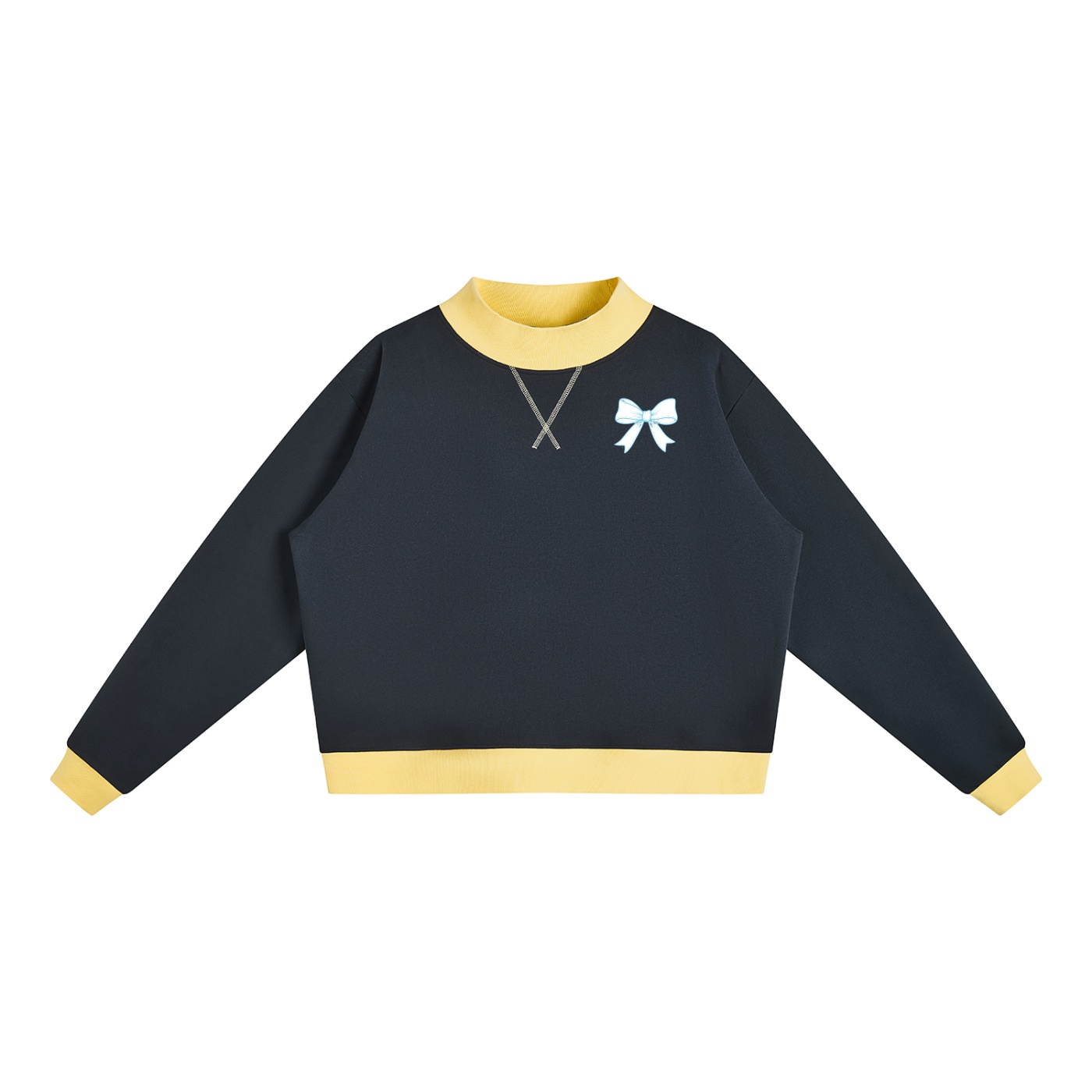 Women’s Mock Neck Crewneck Sweatshirt - Image 15