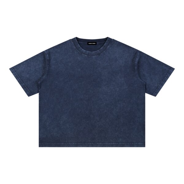 Mineral Wash Boxy Cotton T-Shirt: Dark Tee - Image 7