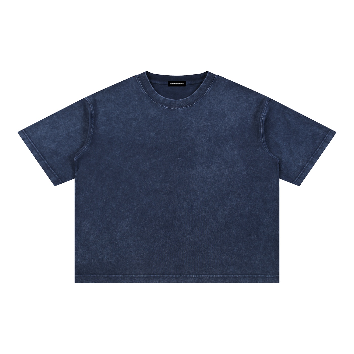 Mineral Wash Boxy Cotton T-Shirt: Dark Tee - Image 7