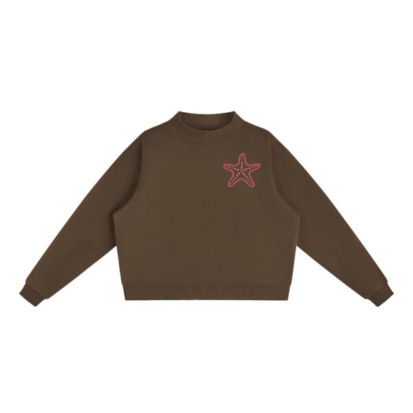 Essential Fleece Mock-Neck Crew Sweatshirt: Neon Outline Edition - Image 15