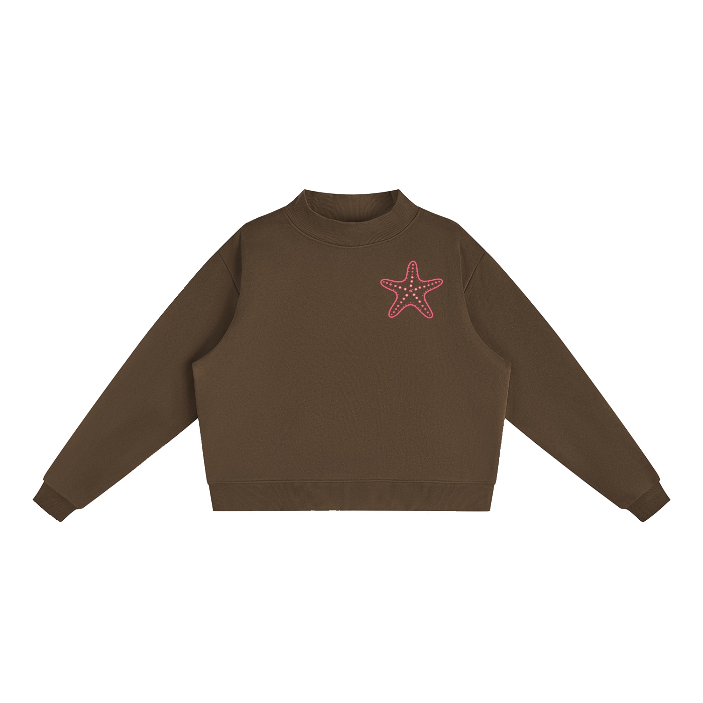 Essential Fleece Mock-Neck Crew Sweatshirt: Neon Outline Edition - Image 15
