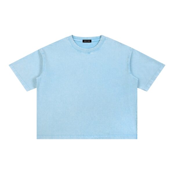 Mineral Wash Boxy Cotton T-Shirt: Light Tee - Image 5