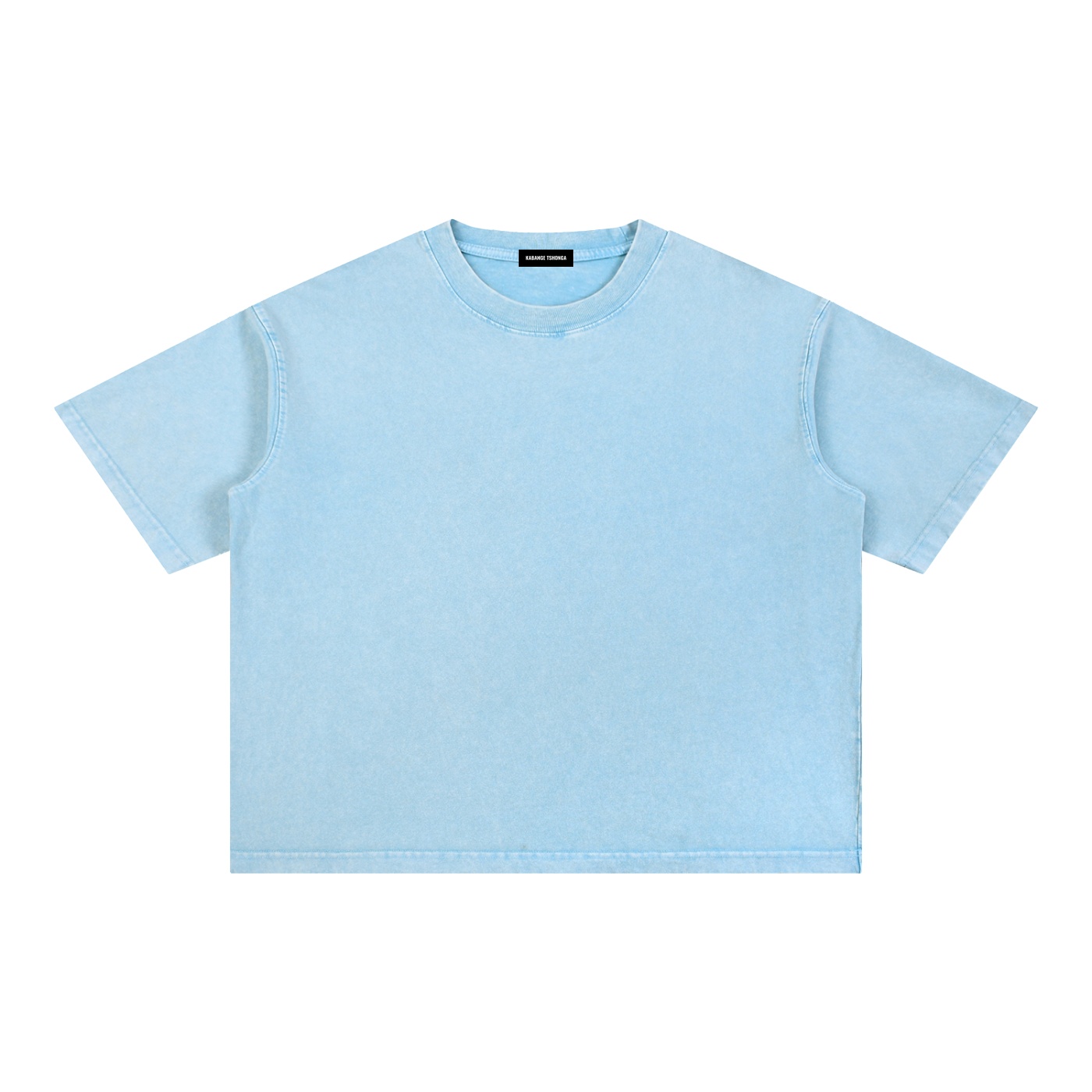 Mineral Wash Boxy Cotton T-Shirt: Light Tee - Image 5