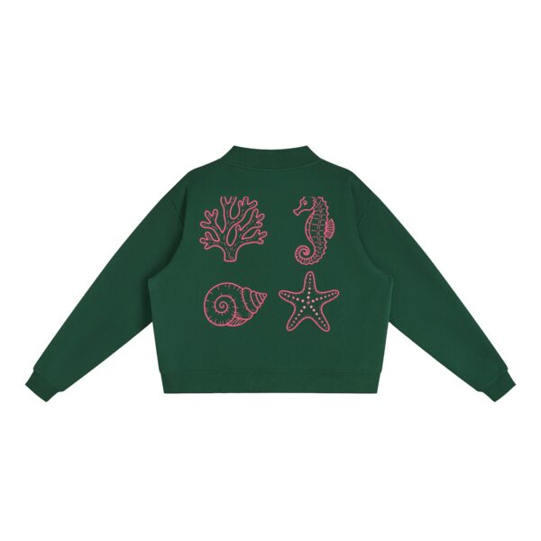Essential Fleece Mock-Neck Crew Sweatshirt: Neon Outline Edition - Image 18