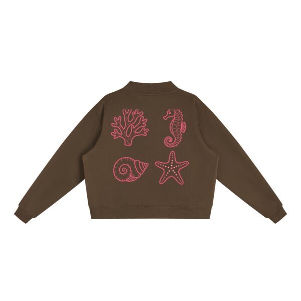 Essential Fleece Mock-Neck Crew Sweatshirt: Neon Outline Edition - Image 16