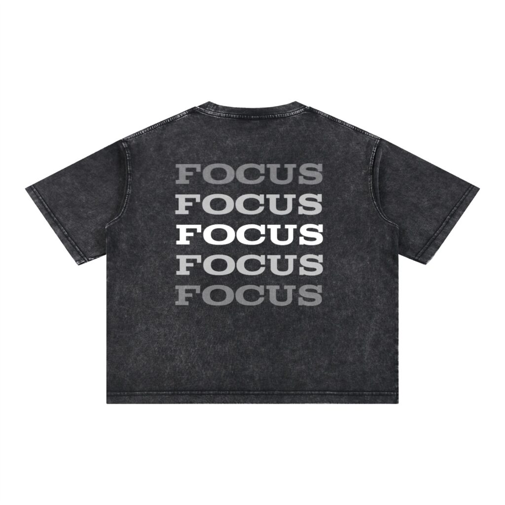 Mineral Wash Boxy Cotton T-Shirt: Dark Tee