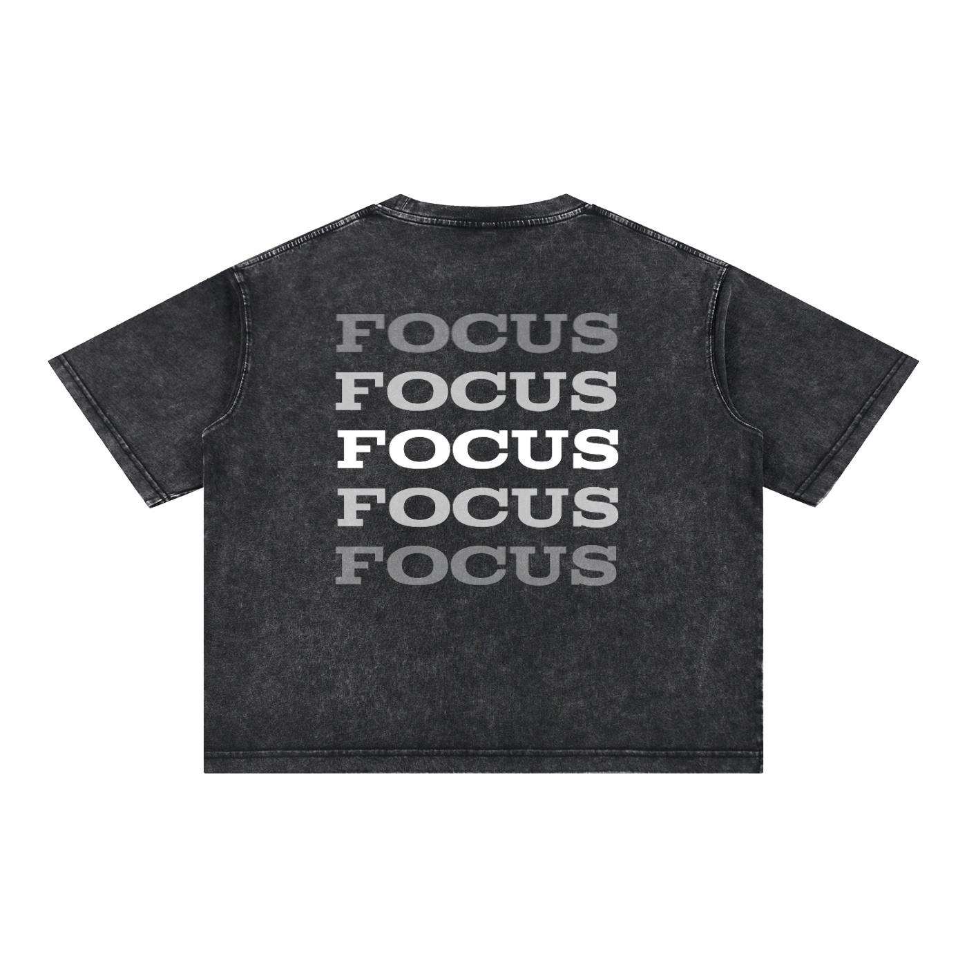Mineral Wash Boxy Cotton T-Shirt: Dark Tee - Image 1