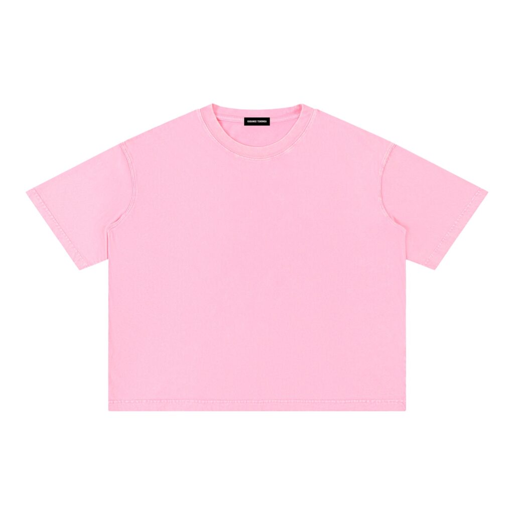 Mineral Wash Boxy Cotton T-Shirt: Light Tee